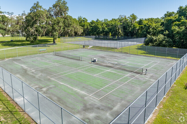 Students enjoy outdoor play on the sports courts at Inverness Middle School.