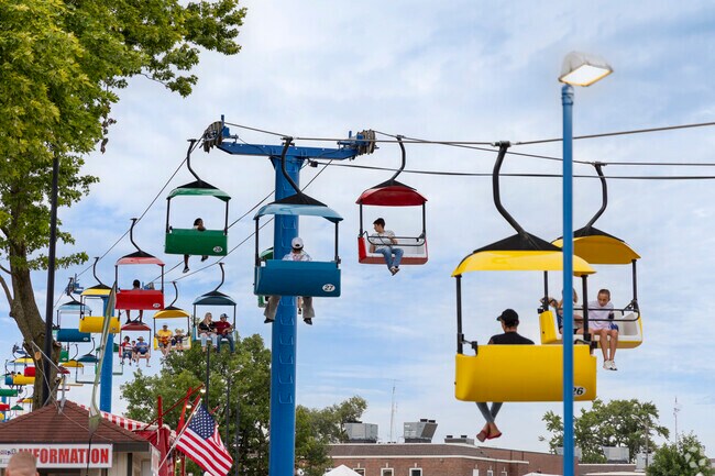 Get a bird's eye view of the Illinois State Fair in the chairlift.