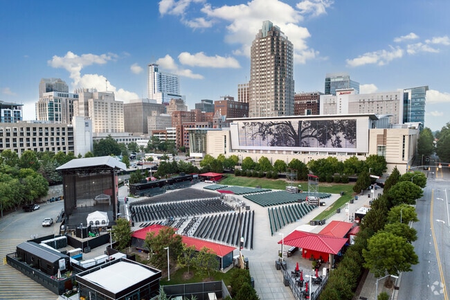 Red Hat Amphitheater in Raleigh is about a 20 minute drive from North Ridge.