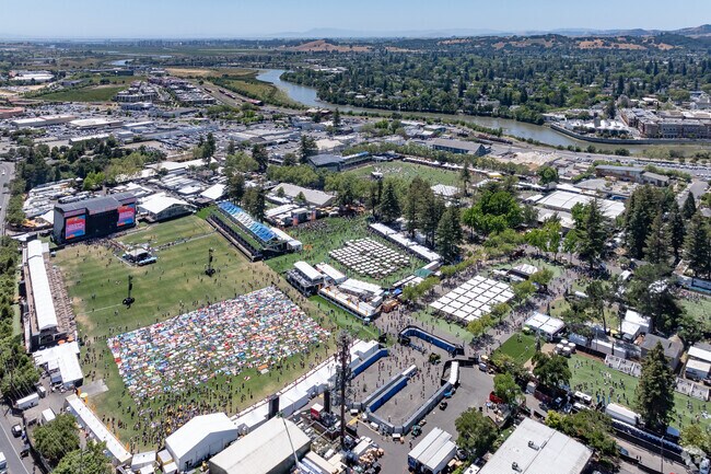 Bottlerock is an annual May event in Napa just off of downtown at the fairgrounds.