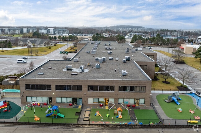 Students at SELA: The International Private School in Hingham enjoy the playground.