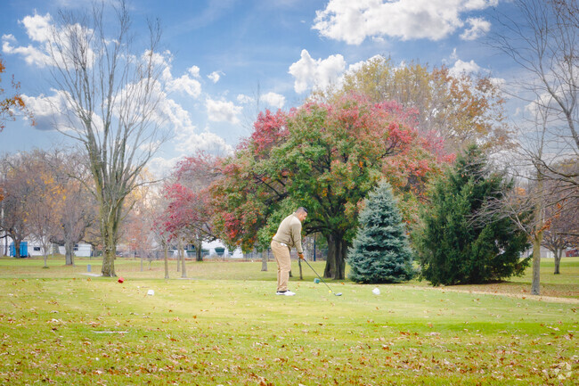It's tee time for this Rudisill Plaza golfer at McMillen Park Golf Course.