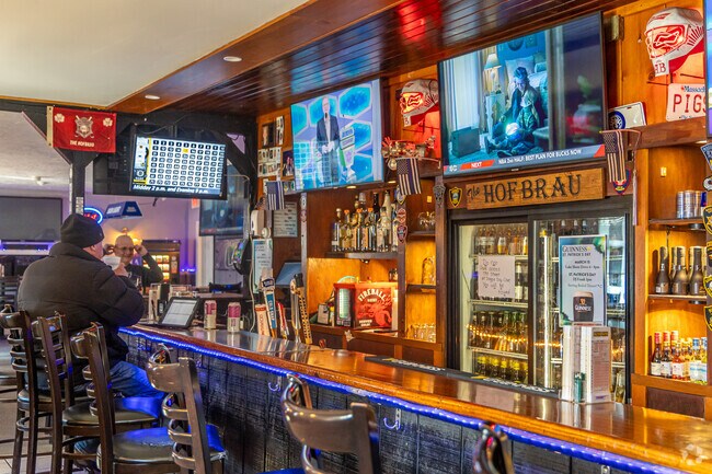 Enjoy a beer and a game at Hofbrau Bar and Grill in Adams Shore.