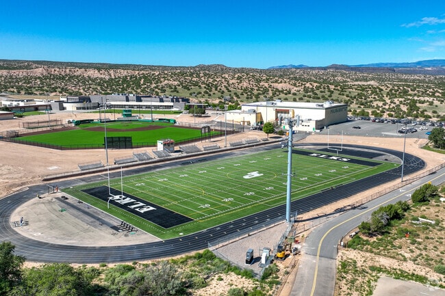 Pojoaque High School football and baseball field.