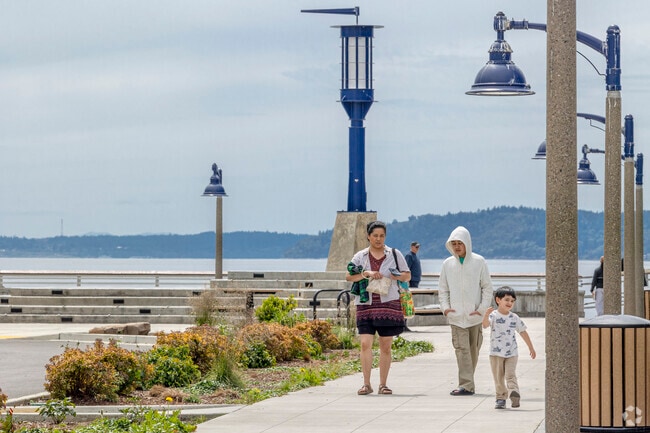 Des Moines Marina Pier attracts many families to get out and take a walk in Des Moines, WA.