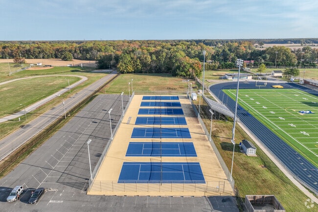 Varina High School also has a large tennis court area.