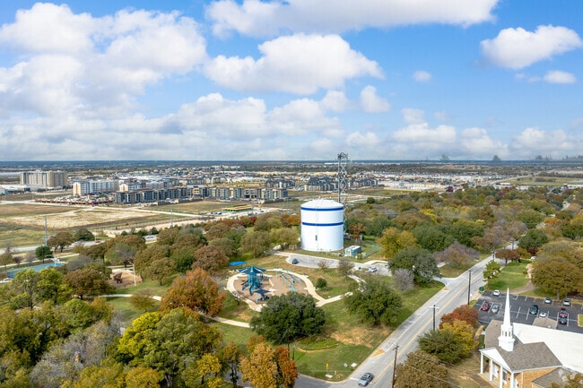 McKenna Park near Northlake spans 18 acres with trails and open fields.