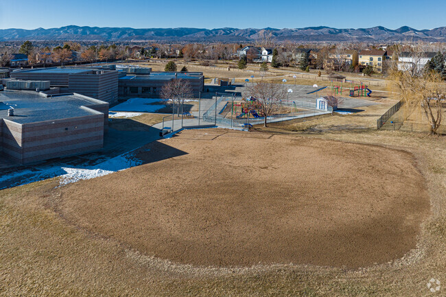 Blue Heron Elementary School in Littleton Colorado on a sunny winter day.