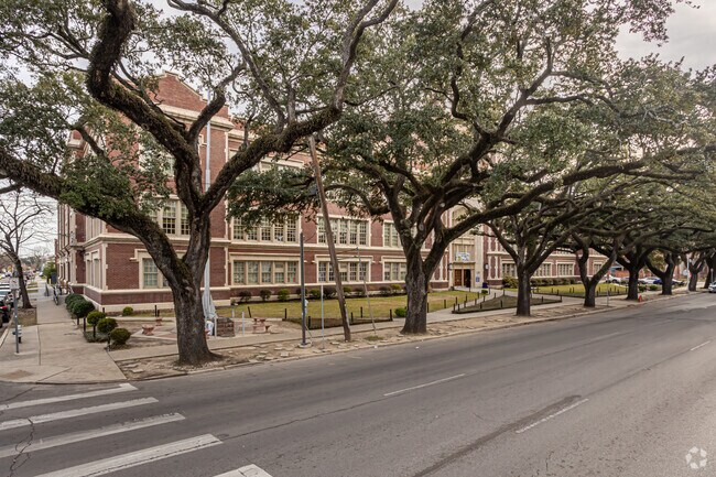 Warren Easton High School sits along the historic New Orleans Canal St.