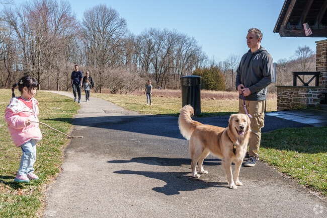 Westtown residents walk their dogs at Goose Creek Park.