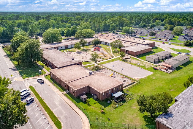 Alice Drive Elementary School has multiple sports and activity fields on its campus.