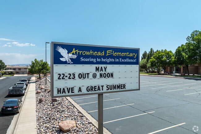 Arrowhead Elementary School serves students from kindergarten to 5th grade.