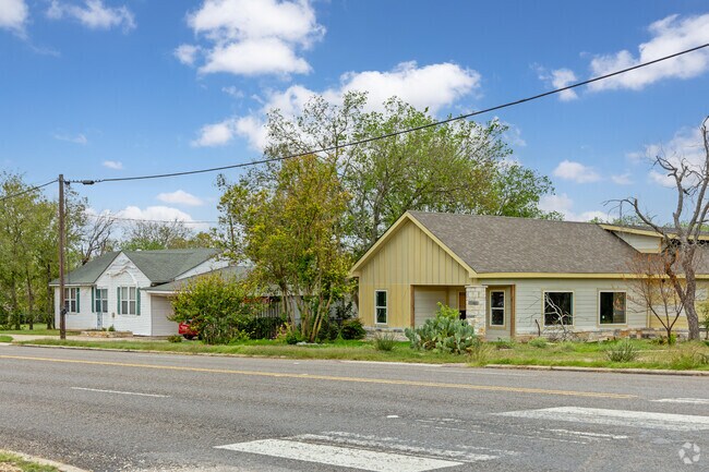 Newer homes can be found next to older style homes in Florence, TX.