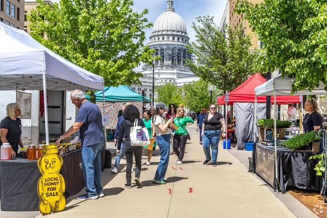 The Dane County Farmer's Market, near Hawthorne, runs Wednesdays and Saturdays starting in May.