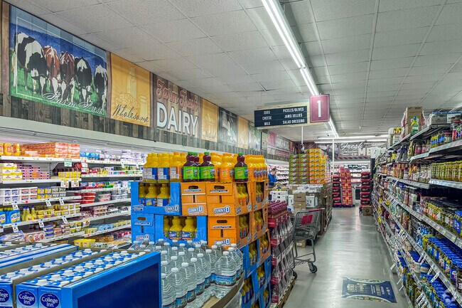 The nearby Family Food Center offers Roosevelt residents a convenient place to shop.