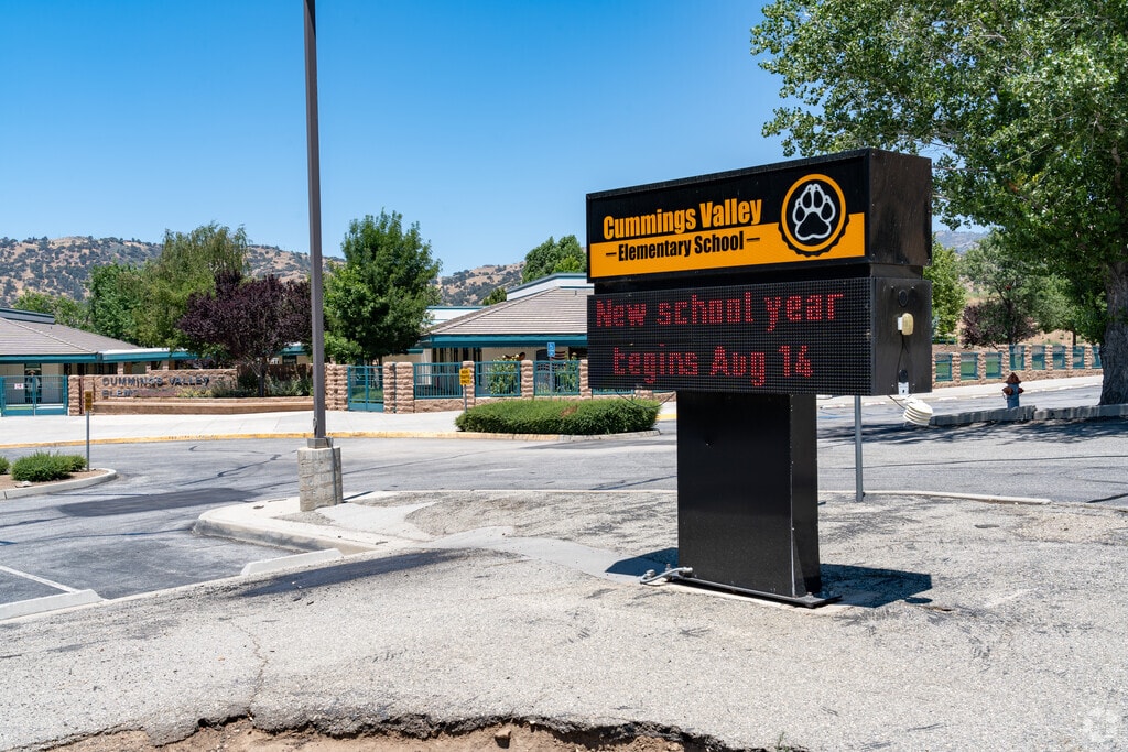 The marquee in-front of Cummings Valley Elementary keeps students and parents informed.