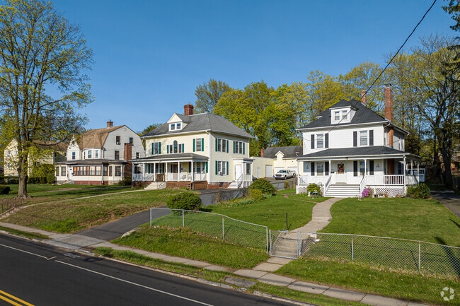Some of the stately homes on Blue Hills Avenue have been renovated into apartments.
