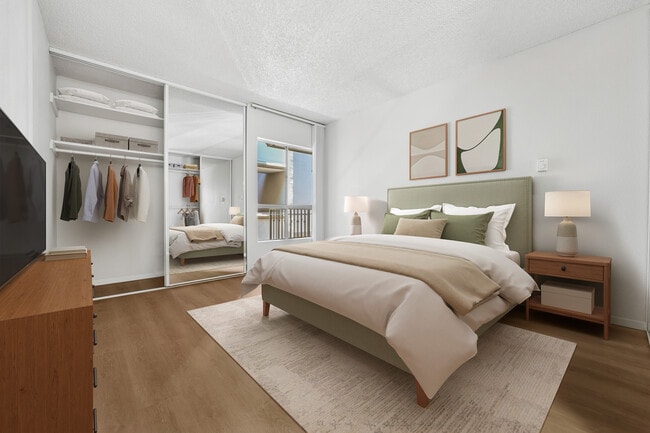 Renovated Package I bedroom with hard surface flooring