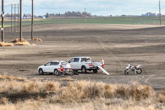 Locals love to hop on their dirt bikes at Moses Lake Mud Flats and Sand Dunes.