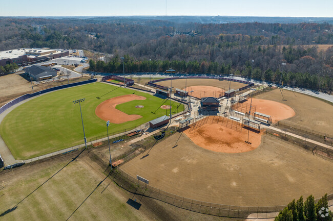 Cherokee Bluff Middle School shares athletic fields with Cherokee Bluff Middle School.