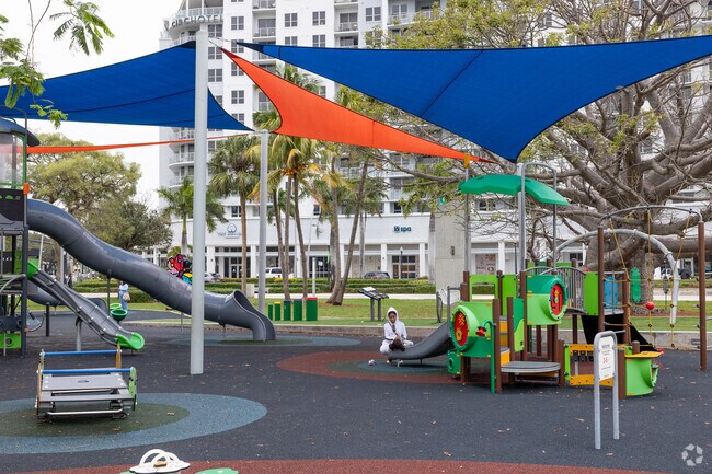 Young Circle Park has a large modern kids playground that is a big favorite amongst the kids in Highland Gardens.