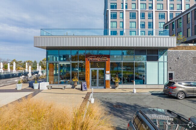 Enjoy waterfront views and global cuisine at ReelHouse in Central Maverick Square.