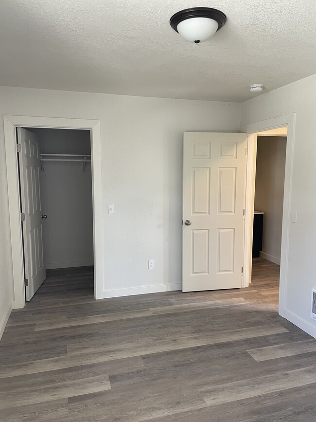 Master bedroom with walk-in closet