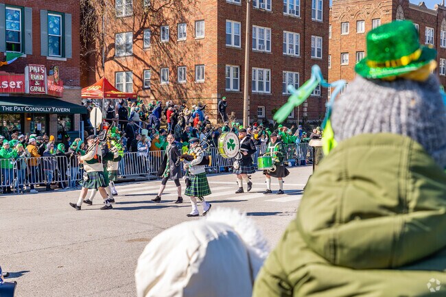 Clayton-Tamm's Irish heritage is on full display during the Dogtown St Patrick's Day Parade