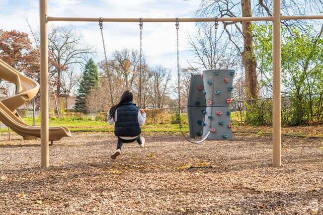 A unique neighborhood park is surrounded by Interlachen Park homes and used only by locals.