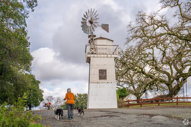 Lar Rieu Park has beautiful walking paths, perfect for relaxing strolls.
