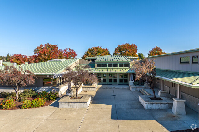 The entrance to James Dougherty Elementary School in Dublin.