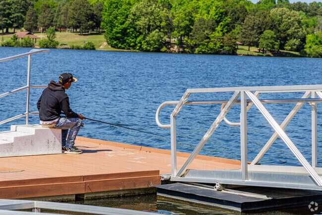Oak Hollow Lake Marina, minutes from Bent Tree, is great for an afternoon of fishing.