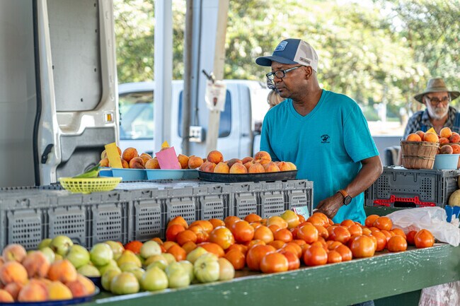 Fresh fruits and veggies can be purchased every Saturday at the Monroe Farmers Market.