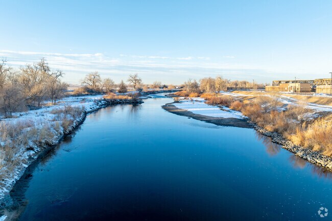 The South Platte River flows just west of the city.