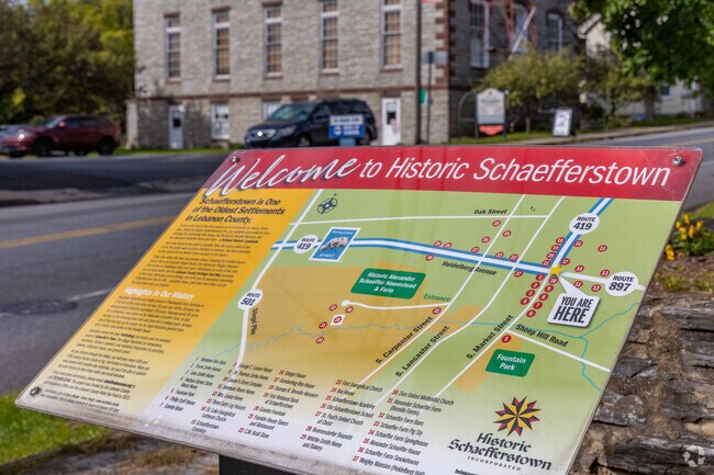 Explore the history of Schaefferstown throughout the many stops at old town landmarks.
