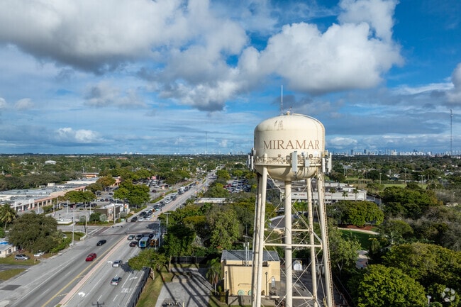The historic Miramar water tower is located in Welwyn Manor.