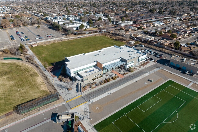 Nex Gen Academy provides a nice grass field behind the school for students to enjoy.