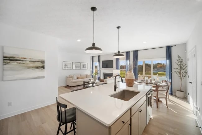 Open concept living spaces