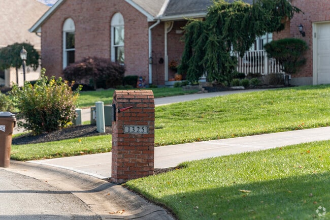 Brick mailboxes are common in multi-family home neighborhoods.