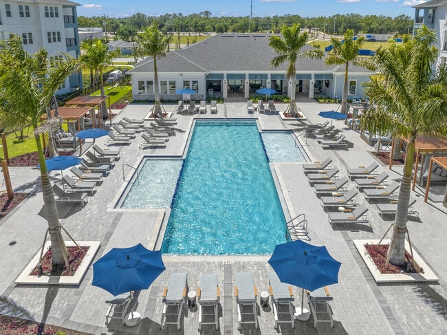 Aerial pool and tanning deck