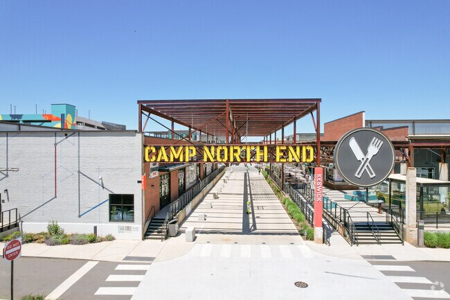 Camp North End near J. T. Williams offers dining, shopping, and events.
