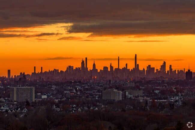 Autumn Twilight view of NYC from Tuckahoe.