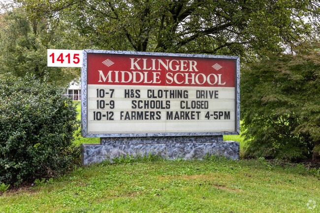 Klinger Middle School uses their school sign as a message board.