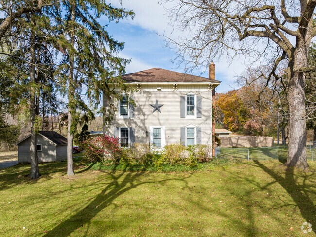 Historic farmhouse homes can be found throughout Groveland Township.