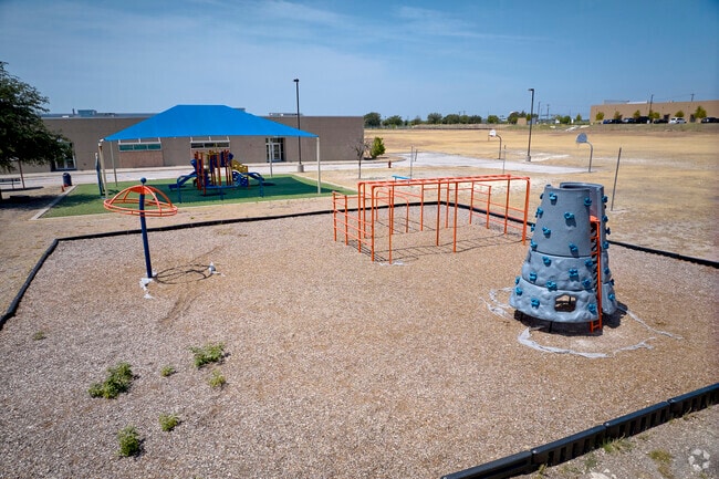 There are multiple playgrounds at Highland Park Elementary School.