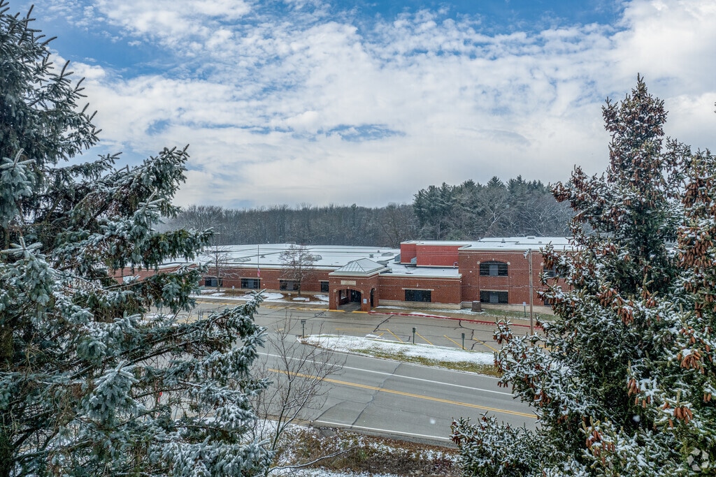 An aerial view of Prairie View Elementary School.