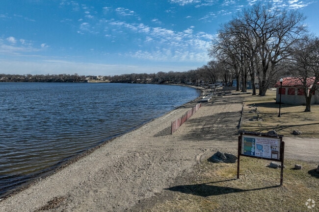 Gomsrud Park has public beach access for swimming in Budd Lake.