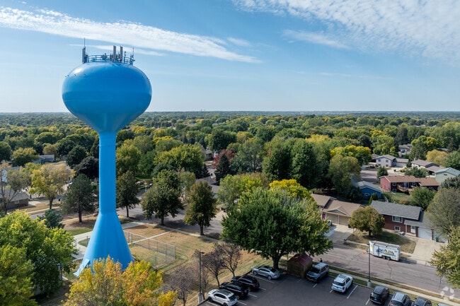 A water tower stands over the neighborhood of Pepper Ridge.