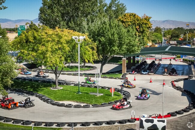 Challenge your kids to a friendly race at Wahooz! in Southeast Meridian.