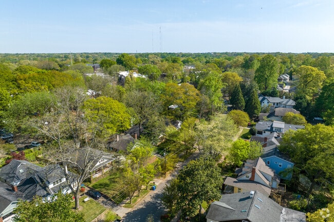 Virginia Highland has historic roots that are shown through the houses.